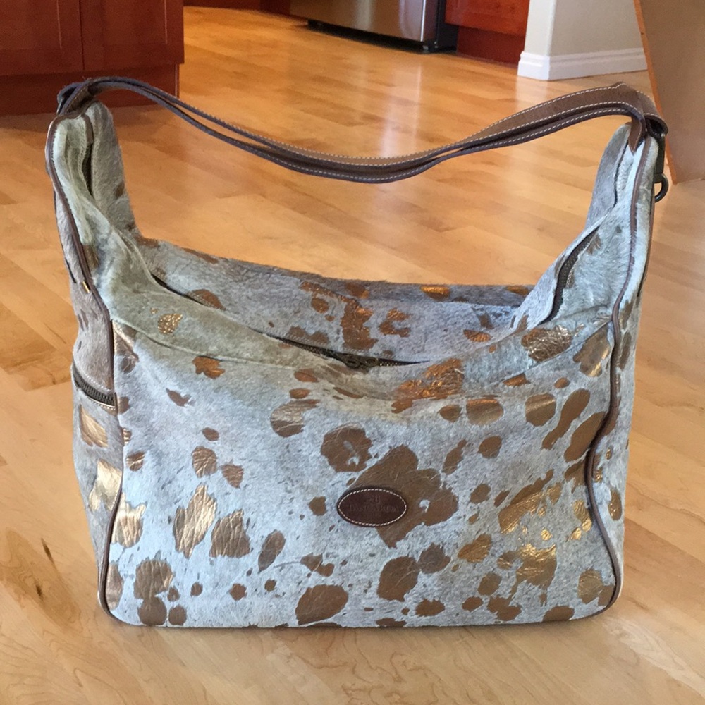 Sac De Voyage Week-end Terrida Tangaroa Venezia En Cuir Imprimé Animal - Taille Moyenne, Occasion Très Bon état